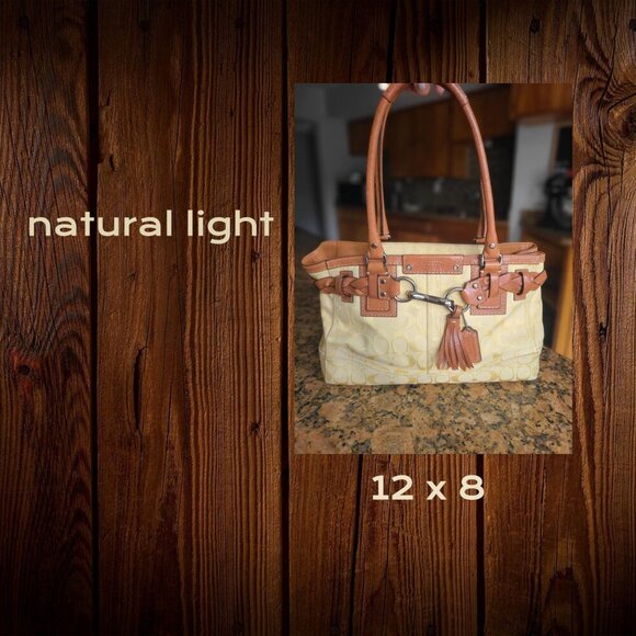 COACH Hamptons Satchel in signature yellow with tassel - Picture 8 of 13